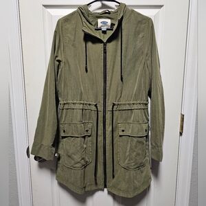 Old Navy Women's Lightweigth Hooded Jacket Olive Green - Size Small
